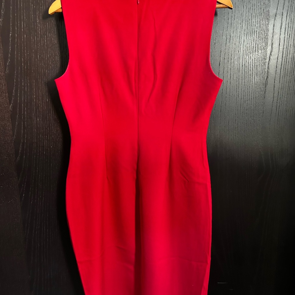 Calvin Klein Vibrant Red Midi Dress